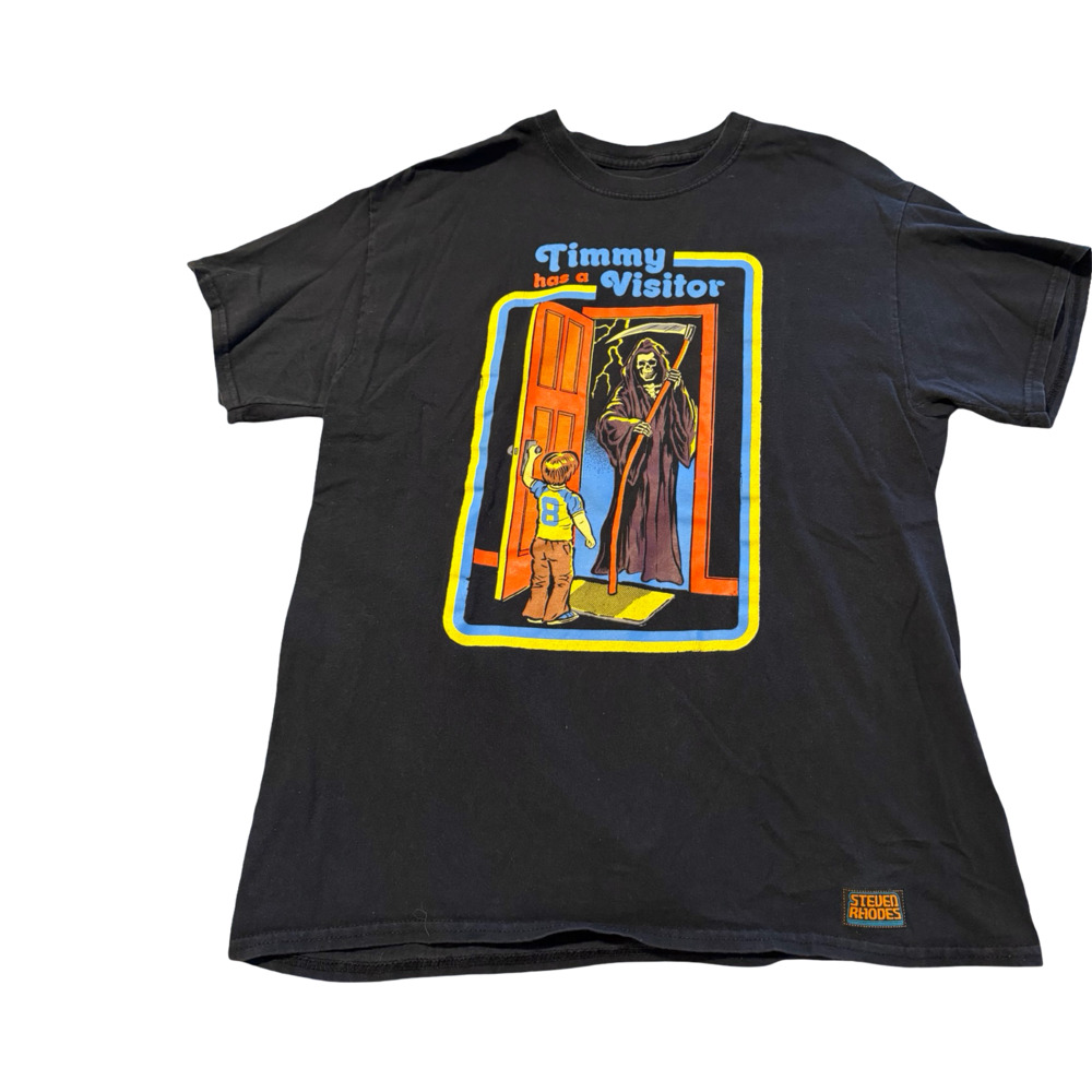 Steven Rhodes Timmy Has A Visitor Black T-Shirt